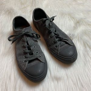 Converse All Gray Suede Leather Sneakers W 10 M 8